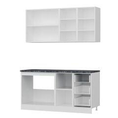 Minar 160 Cm Mutfak Dolabı Beyaz Dore 160-D2