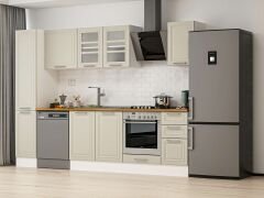 Alvinka 280X210 Cm Klasik Mebran Mutfak Dolabı Beyaz Beyaz Mb-E80B40S40-3