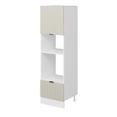 Alvinka Mutfak Modül Mbr_B 60-H210Cm Boy Ank Dolabı Beyaz Kumtaşı Suntalam