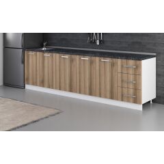 Minar 275 Cm Mutfak Dolabı Beyaz Dore 275-D1-Alt Modül