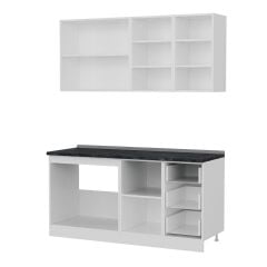 Minar 165 Cm Mutfak Dolabı Beyaz Antrasit 165-A1