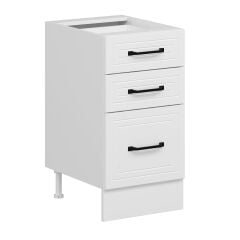 Alvinka Mutfak Modül Mbr_A Alt 3Ç1B2K Nray 45Cm Dolap Beyaz Beyaz Mdf