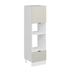 Alvinka Mutfak Modül Mbr_B 60-H210Cm Boy Ank Dolabı Beyaz Kumtaşı Mdf