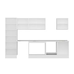 Alvinka 320X210 Cm High Gloss Mutfak Dolabı Mb-E80B60S60-2 High Gloss | Antrasit - Mdf