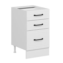 Alvinka Mutfak Modül Mbr_A Alt 3Ç1B2K Nray 50Cm Dolap Beyaz Beyaz Suntalam