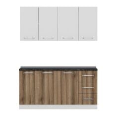 Minar 165 Cm Mutfak Dolabı Beyaz Dore 165-D1