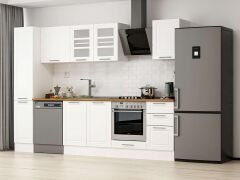 Alvinka 285X210 Cm Klasik Mebran Mutfak Dolabı Beyaz Beyaz Mb-E80B40S45-3