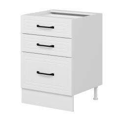 Alvinka Mutfak Modül Mbr_A Alt 3Ç1B2K Nray 60Cm Dolap Beyaz Beyaz Mdf