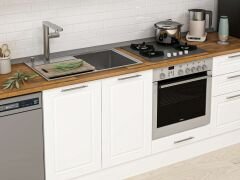 Alvinka 300X210 Cm Klasik Mebran Mutfak Dolabı Mb-E80B50S50-3 Mebran | Beyaz - Suntalam