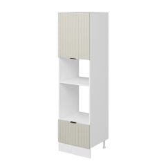 Alvinka Mutfak Modül Mbr_B 60-H222Cm Boy Ank Dolabı Beyaz Kumtaşı Suntalam