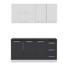 Minar 170 Cm Mutfak Dolabı Beyaz Antrasit 170-A1