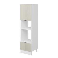 Alvinka Mutfak Modül Mbr_B 60-H222Cm Boy Ank Dolabı Beyaz Kumtaşı Mdf