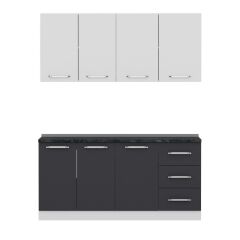 Minar 170 Cm Mutfak Dolabı Beyaz Antrasit 170-A2