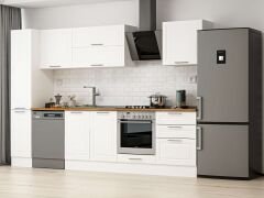 Alvinka 300X210 Cm Klasik Mebran Mutfak Dolabı Beyaz Beyaz Mb-E80B40S60-2