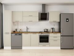 Alvinka 300X210 Cm Klasik Mebran Mutfak Dolabı Beyaz Beyaz Mb-E80B40S60-2