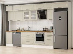 Alvinka 375X240 Cm Klasik Mebran Mutfak Dolabı Mb-E80S50S45-3 Mebran | Kumtaşı - Mdf