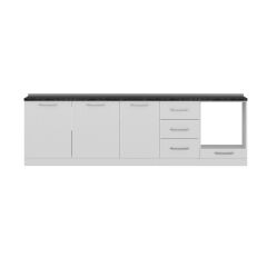 Minar 280 Cm Mutfak Dolabı Beyaz 280-B3-Alt Modül