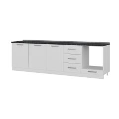 Minar 280 Cm Mutfak Dolabı Beyaz 280-B3-Alt Modül