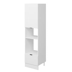 Alvinka Mutfak Modül Mbr_B 60-H240Cm Boy Ank Dolabı Beyaz Beyaz Mdf