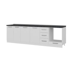 Minar 280 Cm Mutfak Dolabı Beyaz 280-B6-Alt Modül