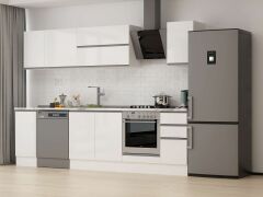 Alvinka 290X210 Cm High Gloss Mutfak Dolabı M-E90S40S40-2 High Gloss | Beyaz - Mdf