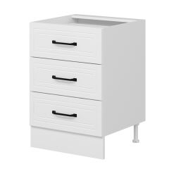 Alvinka Mutfak Modül Mbr_A Alt 3Ç Nray 60Cm Dolap Beyaz Beyaz Mdf