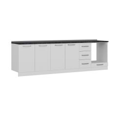 Minar 280 Cm Mutfak Dolabı Beyaz 280-B9-Alt Modül