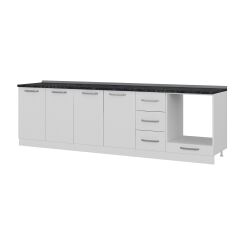 Minar 280 Cm Mutfak Dolabı Beyaz 280-B9-Alt Modül