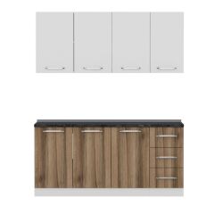 Minar 175 Cm Mutfak Dolabı Beyaz Dore 175-D1