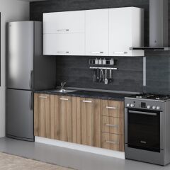 Minar 175 Cm Mutfak Dolabı Beyaz Dore 175-D2