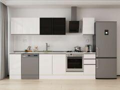 Alvinka 290X210 Cm High Gloss Mutfak Dolabı M-E90S40S40-3 High Gloss | Beyaz - Mdf