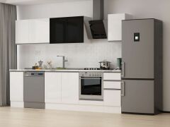 Alvinka 290X210 Cm High Gloss Mutfak Dolabı M-E90S40S40-3 High Gloss | Beyaz - Mdf