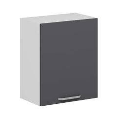 Alvinka Mutfak Modül Duz Üst 1Dk2R 60-H72Cm Dolap Beyaz Antrasit Mdf