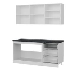 Minar 180 Cm Mutfak Dolabı Beyaz Antrasit 180-A1