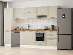 Alvinka 305X210 Cm Klasik Mebran Mutfak Dolabı Beyaz Beyaz Mb-E80B45S60-1