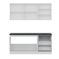 Minar 180 Cm Mutfak Dolabı Beyaz Dore 180-D1