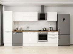 Alvinka 310X210 Cm Klasik Mebran Mutfak Dolabı Mb-E80B50S60-2 Mebran | Beyaz - Mdf