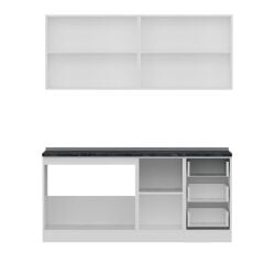 Minar 180 Cm Mutfak Dolabı Beyaz Dore 180-D2