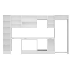 Alvinka 375X222 Cm High Gloss Mutfak Dolabı Mbb-E90B45S40-2 High Gloss | Antrasit - Mdf