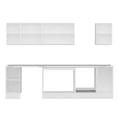 Alvinka 295X210 Cm High Gloss Mutfak Dolabı M-E90S40S45-2 High Gloss | Beyaz - Suntalam