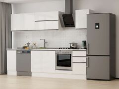 Alvinka 295X210 Cm High Gloss Mutfak Dolabı M-E90S40S45-2 High Gloss | Beyaz - Mdf