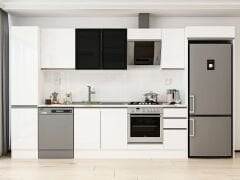 Alvinka 375X222 Cm High Gloss Mutfak Dolabı Mbb-E90B45S40-3 High Gloss | Beyaz - Mdf