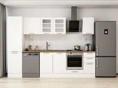 Alvinka 290X210 Cm Klasik Mebran Mutfak Dolabı Beyaz Beyaz Mb-E80B50S40-3