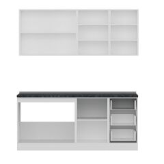 Minar 185 Cm Mutfak Dolabı Beyaz Antrasit 185-A2