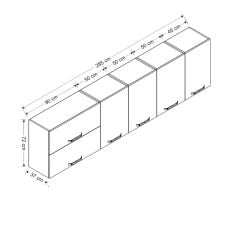 Minar 285 Cm Mutfak Dolabı Beyaz 285-B1-Üst Modül