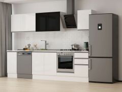 Alvinka 295X210 Cm High Gloss Mutfak Dolabı M-E90S40S45-3 High Gloss | Beyaz - Suntalam