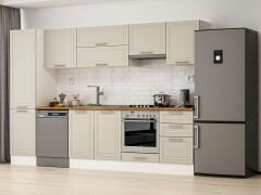 Alvinka 300X210 Cm Klasik Mebran Mutfak Dolabı Beyaz Beyaz Mb-E80B50S50-1