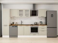 Alvinka 310X210 Cm Klasik Mebran Mutfak Dolabı Mb-E80B50S60-3 Mebran | Kumtaşı - Mdf