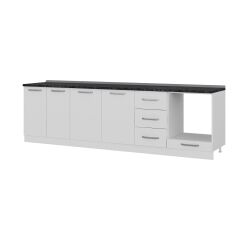 Minar 285 Cm Mutfak Dolabı Beyaz 285-B3-Alt Modül