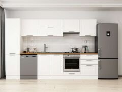 Alvinka 310X210 Cm Klasik Mebran Mutfak Dolabı Beyaz Beyaz Mb-E80B50S60-1